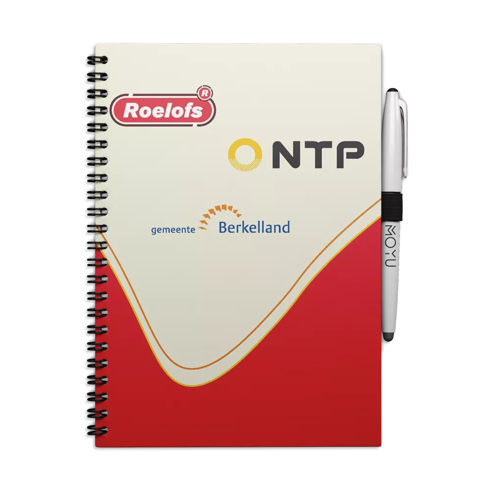 Uitwisbaar Notitieboek A5 | Met eigen logo | Hardcover | V.a. 50 stuks